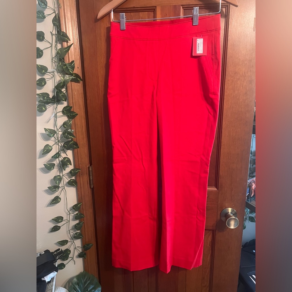 NWT SPANX Red kick flare pants Small